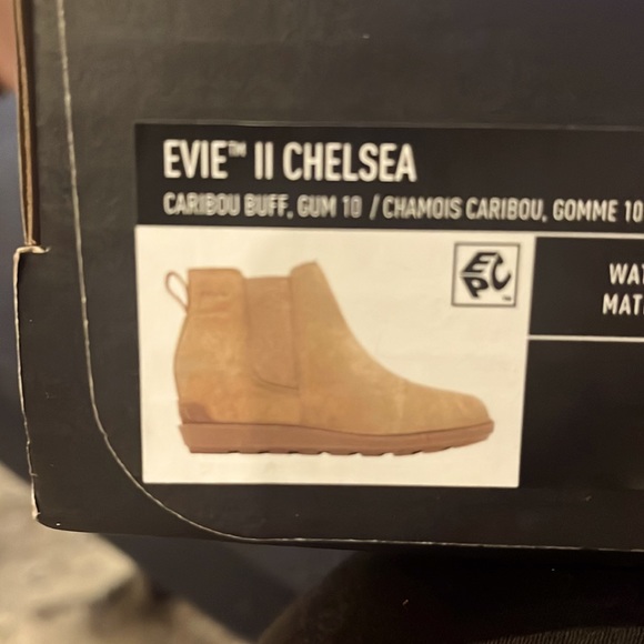 NIB Sorel Evie ll Chelsea Caribou Buff size 8.5 - Picture 2 of 6